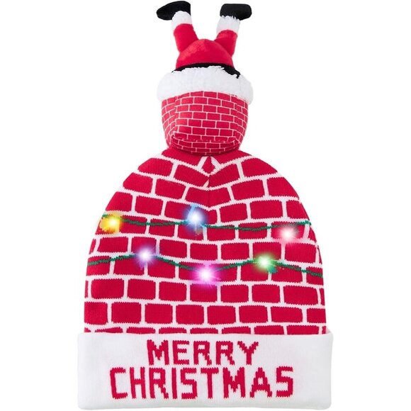 Accessories - Unisex LED Christmas Sweater Hat Knit Beanie Party Light-up Novelty